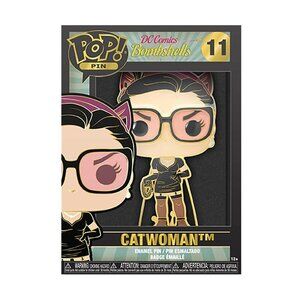 DC Comics Bombshells Pop! Pin - Black and Pink Catwoman
